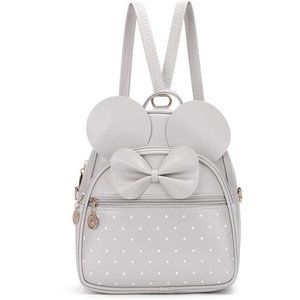 KL928 Girls Bowknot Polka Dot Cute Mini Backpack Small Daypacks Convertible